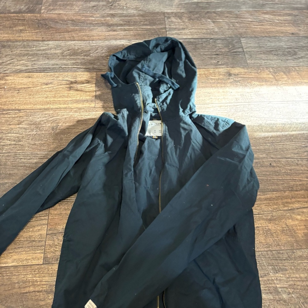 Denim & Flower Black Hooded Jacket